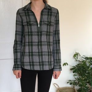 Madewell Quarter Zip Flannel